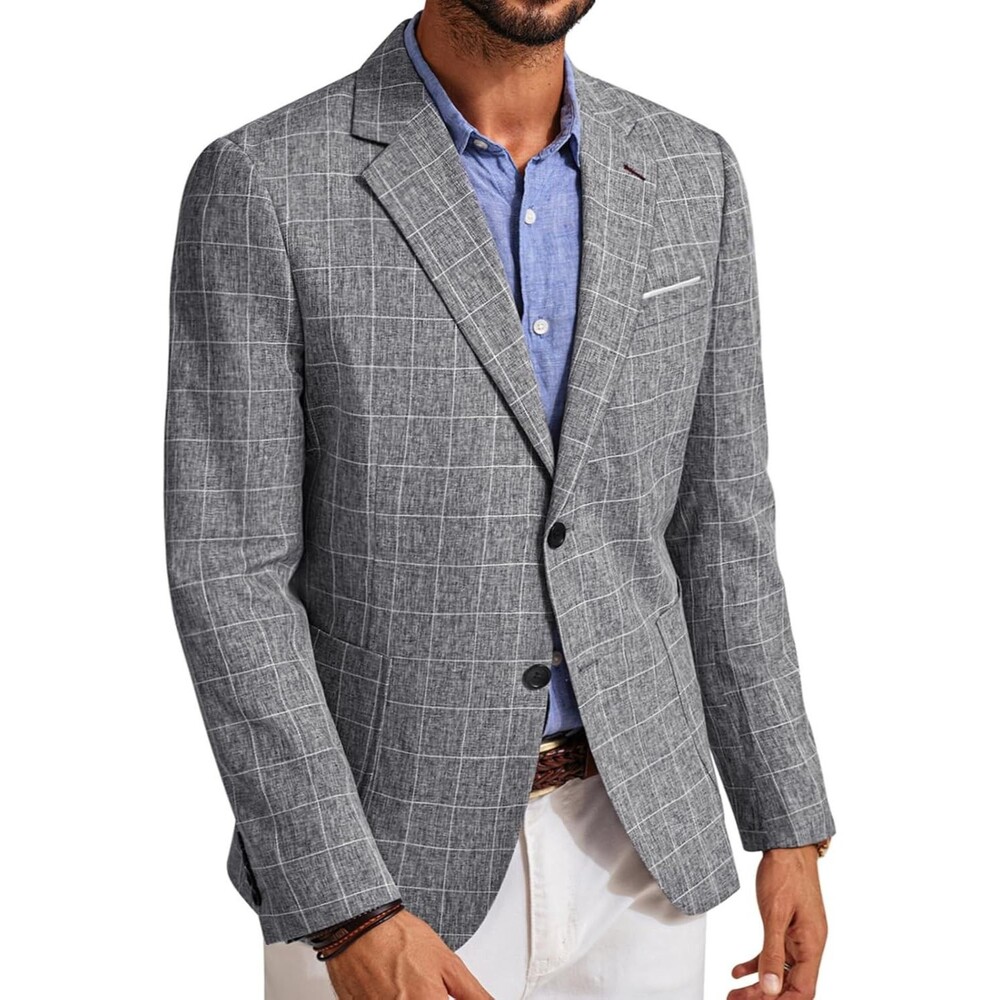 PJ Paul Jones Men's Casual Blazer, 2-Button Notch Collar, 2XL